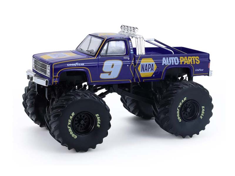 PRE-ORDER 1984 Chevrolet C-20 Monster Truck - #9 NAPA Hendrick Motorsports (Kings of Crunch) Diecast 1:64 Scale Model - Greenlight 49180B