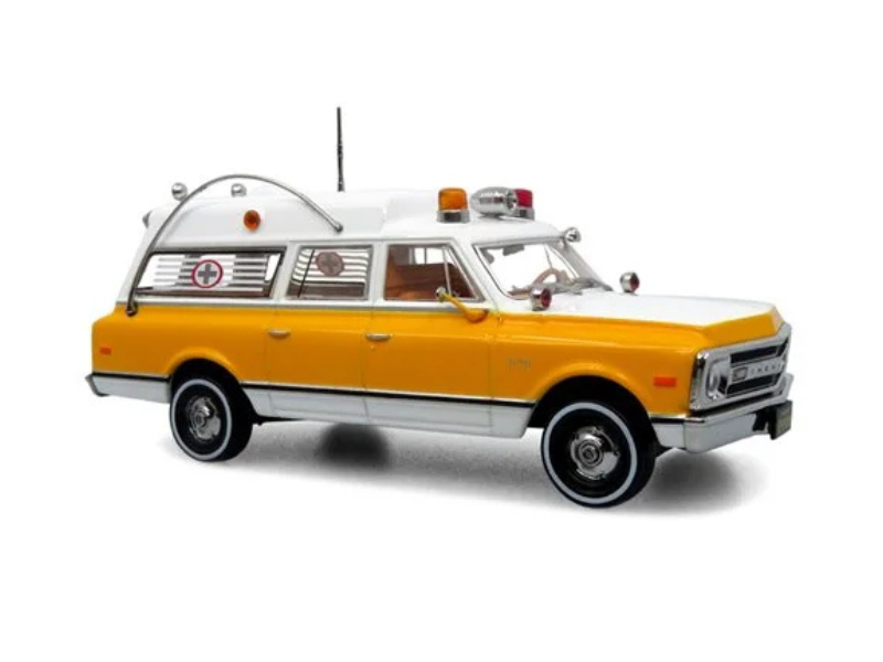 1969 Chevrolet C-10 Ambulance: Rampart General Hospital Diecast 1:50 Scale Model - Iconic Replicas 50-0549