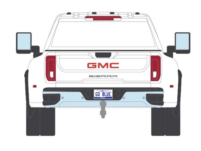 2022 GMC Sierra 3500HD Pro Dually - Summit White (Exclusive) Diecast 1:64 Scale Model - Karson Diecast Co. 51560A