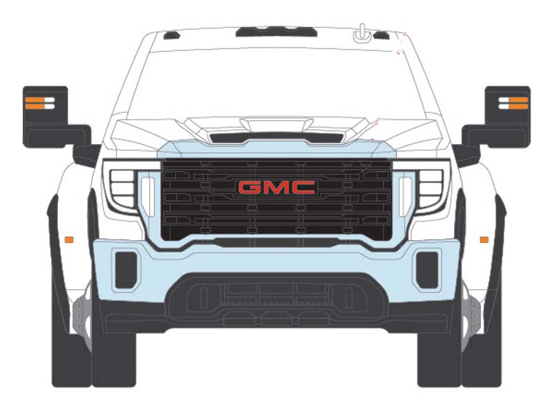 2022 GMC Sierra 3500HD Pro Dually - Summit White (Exclusive) Diecast 1:64 Scale Model - Karson Diecast Co. 51560A