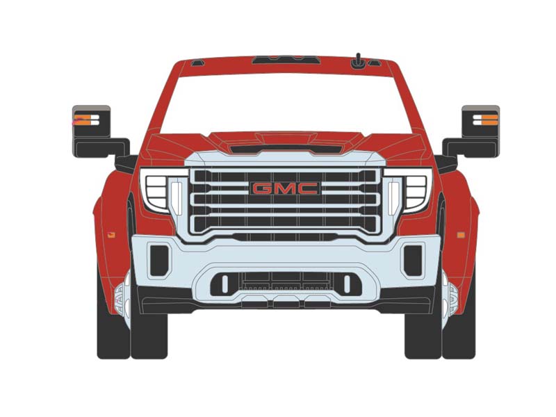 PRE-ORDER 2022 GMC Sierra 3500HD Pro Dually - Cayenne Red (Exclusive) Diecast 1:64 Scale Model - Karson Diecast Co. 51562B