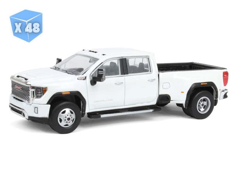 PRE-ORDER - 48 PACK 2022 GMC Sierra 3500 Denali Dually - WHITE FROST (2nd Edition) Diecast 1:64 Scale Model - Karson Diecast Co. 51678B