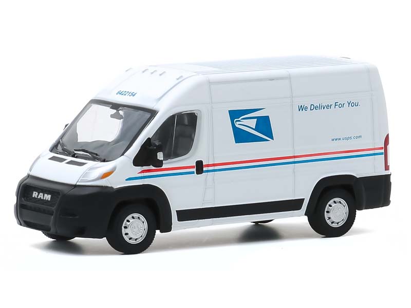 2019 RAM ProMaster 2500 Cargo High Roof Van - United States Postal Service (Route Runners Series 1) Diecast 1:64 Scale Model - Greenlight 53010F