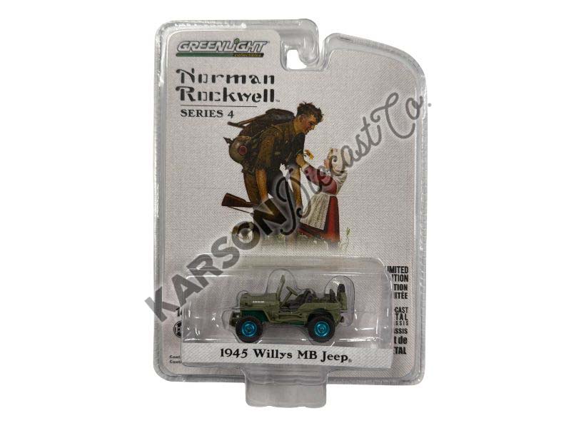 CHASE 1945 Willys MB Jeep Royal Netherlands Army (Norman Rockwell Series 4) Diecast 1:64 Scale Model - Greenlight 54060A