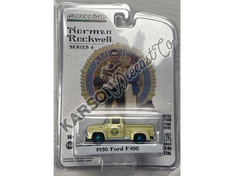 CHASE 1956 Ford F-100 (Norman Rockwell) Series 4 Diecast 1:64 Scale Model - Greenlight 54060B