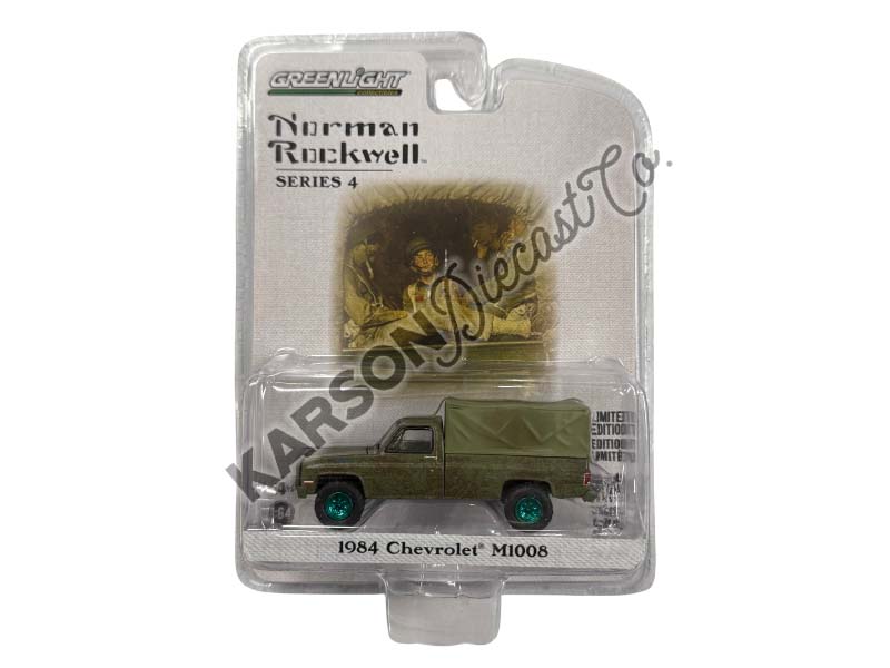CHASE 1984 Chevrolet M1008 w/ Cargo Cover (Norman Rockwell Series 4) Diecast 1:64 Scale Model - Greenlight 54060F