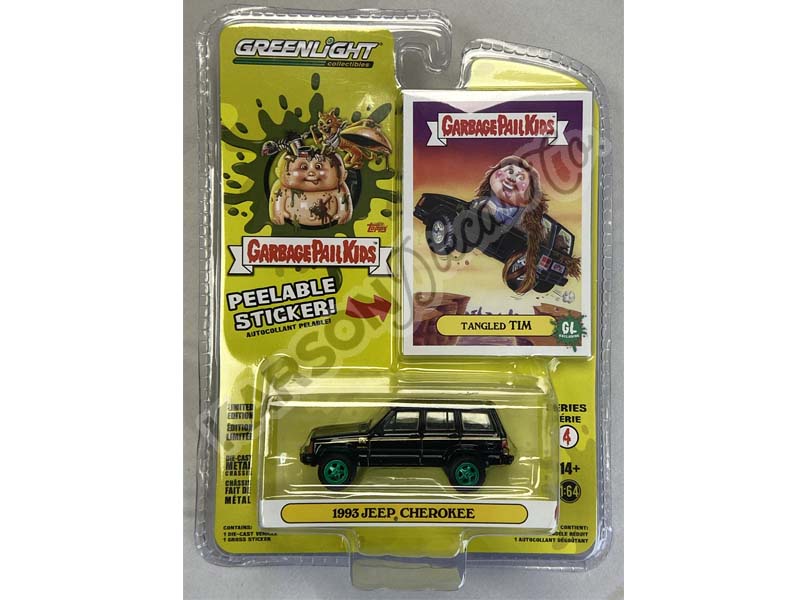 CHASE 1993 Jeep Cherokee - Tangled Tim (Garbage Pail Kids) Series 4 Diecast 1:64 Model Car - Greenlight 54070F