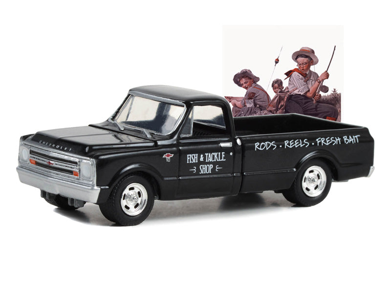 1968 Chevrolet C-10 Shortbed - Fish & Tackle Shop (Norman Rockwell ) Series 5 Diecast 1:64 Scale Model - Greenlight 54080D
