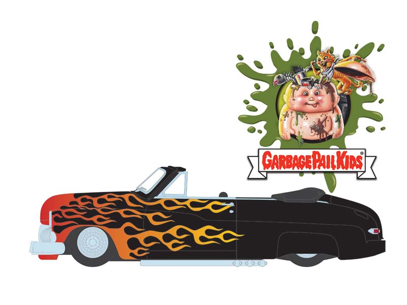 48 PACK 1950 Mercury Eight Convertible Lowrider - Menacing Monica (Garbage Pail Kids Series 7) Diecast 1:64 Scale Model - Greenlight 54110F