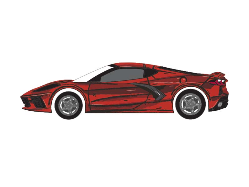 PRE-ORDER 2020 Chevrolet Corvette Coupe - Calamity Cale (Garbage Pail Kids Series 8) Diecast 1:64 Scale Model - Greenlight 54120F