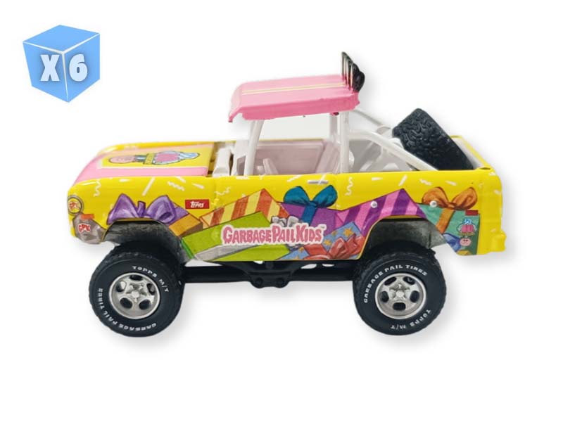 PRE-ORDER - 6 PACK 1972 Bronco BAJA - Adam Bomb (Garbage Pail Kids Series 9 - 40th Anniversary) Diecast 1:64 Scale Model - Greenlight 54130A