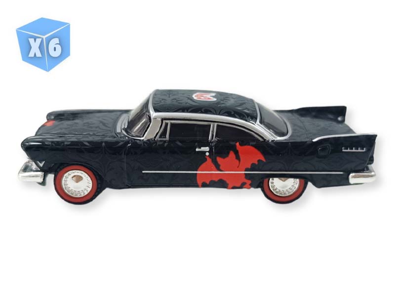 PRE-ORDER - 6 PACK 1957 Plymouth Savoy - Nasty Nick (Garbage Pail Kids Series 9 - 40th Anniversary) Diecast 1:64 Scale Model - Greenlight 54130D