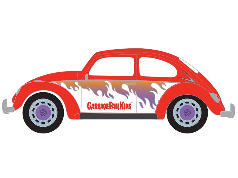 PRE-ORDER Classic Volkswagen Beetle - Lily No Problema (Garbage Pail Kids Series 9 - 40th Anniversary) Diecast 1:64 Scale Model - Greenlight 54130E