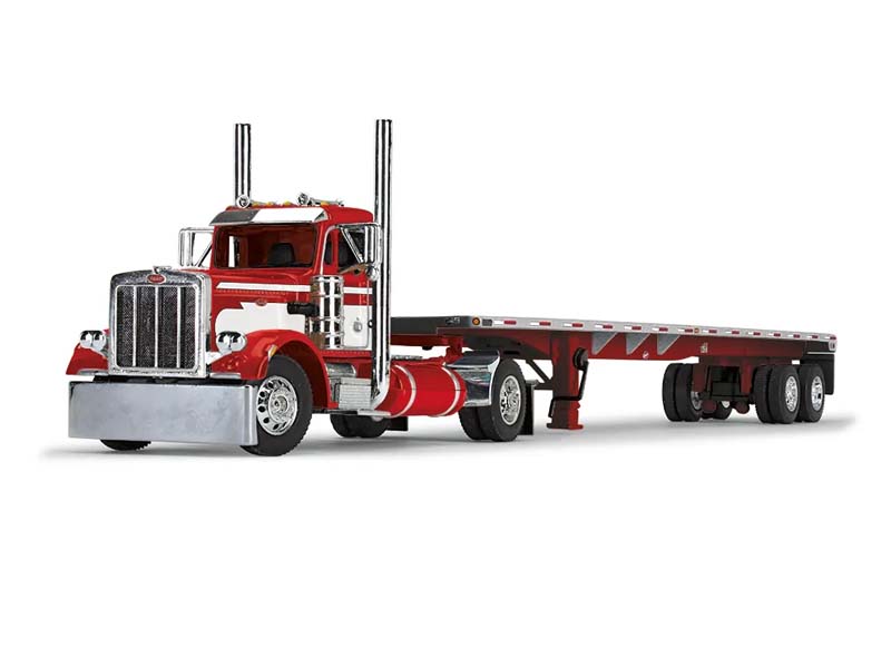 PRE-ORDER Peterbilt Model 359 Day Cab & 48' Utility Flatbed Trailer Diecast 1:64 Scale Model - First Gear 60-1682
