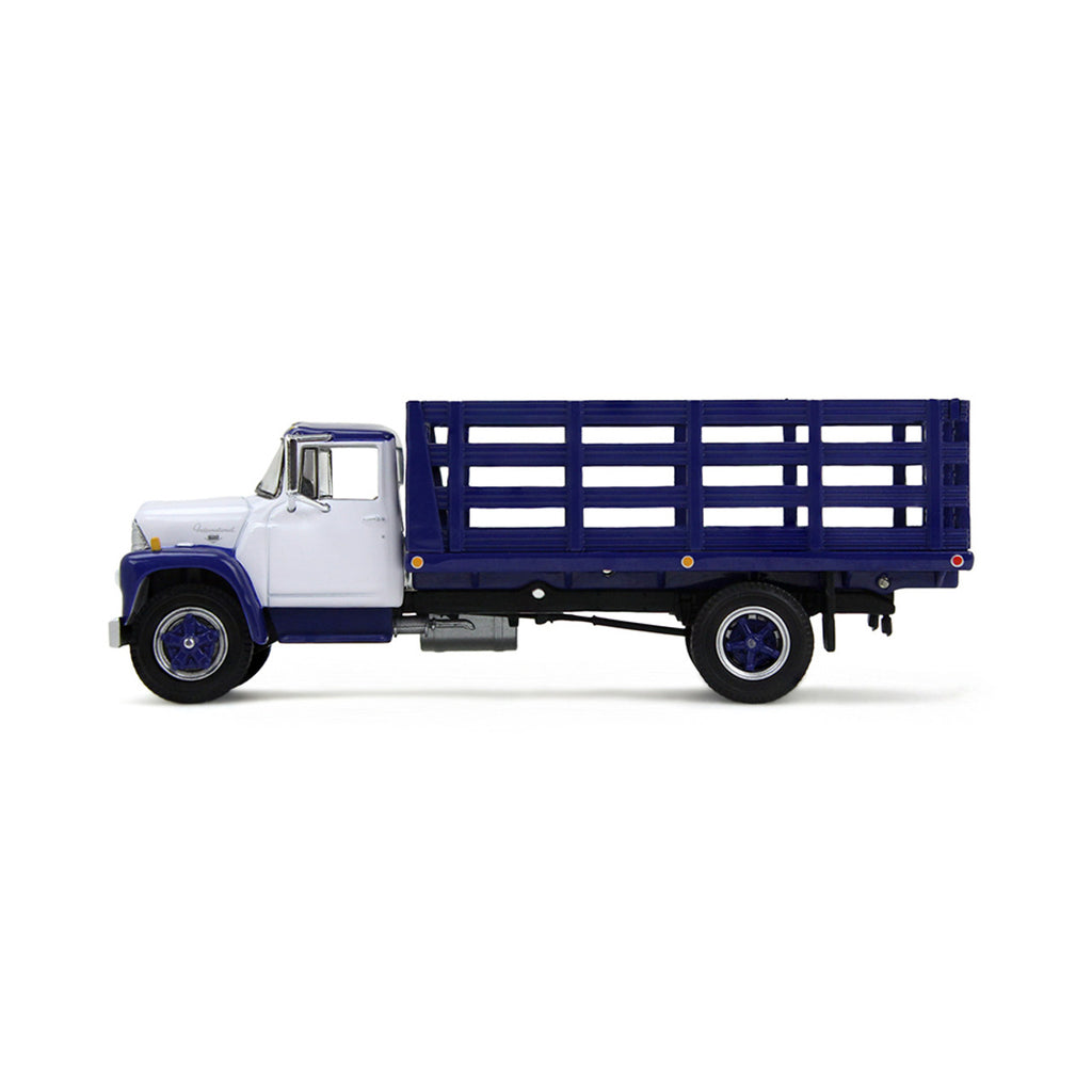 1970 International Loadstar Stake Truck - White and Navy Blue Diecast 1:64 Scale Model - DCP 60-2041
