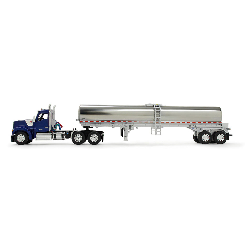 Kenworth W990 Day Cab w/ Walker Food Grade Tank Trailer - Viper Blue Diecast 1:64 Scale Model - DCP 60-2094