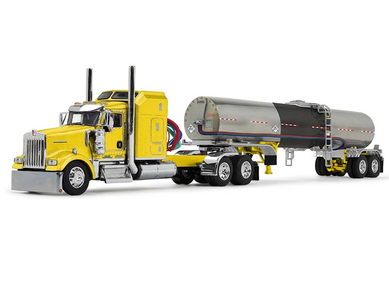 PRE-ORDER Kenworth W900L w/ 60" Aerodyne Sleeper and Brenner Tank Trailer (Double C Transport) Diecast 1:64 Scale Model - DCP 60-2147