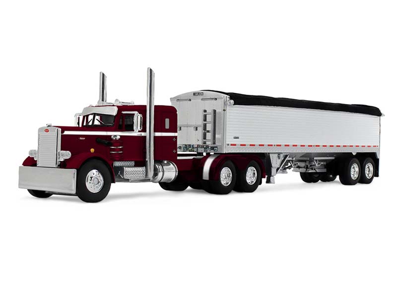 PRE-ORDER Peterbilt Model 351 w/ 36" Sleeper & 45' Wilson Pacesetter Grain Trailer Diecast 1:64 Scale Model - DCP 60-2218