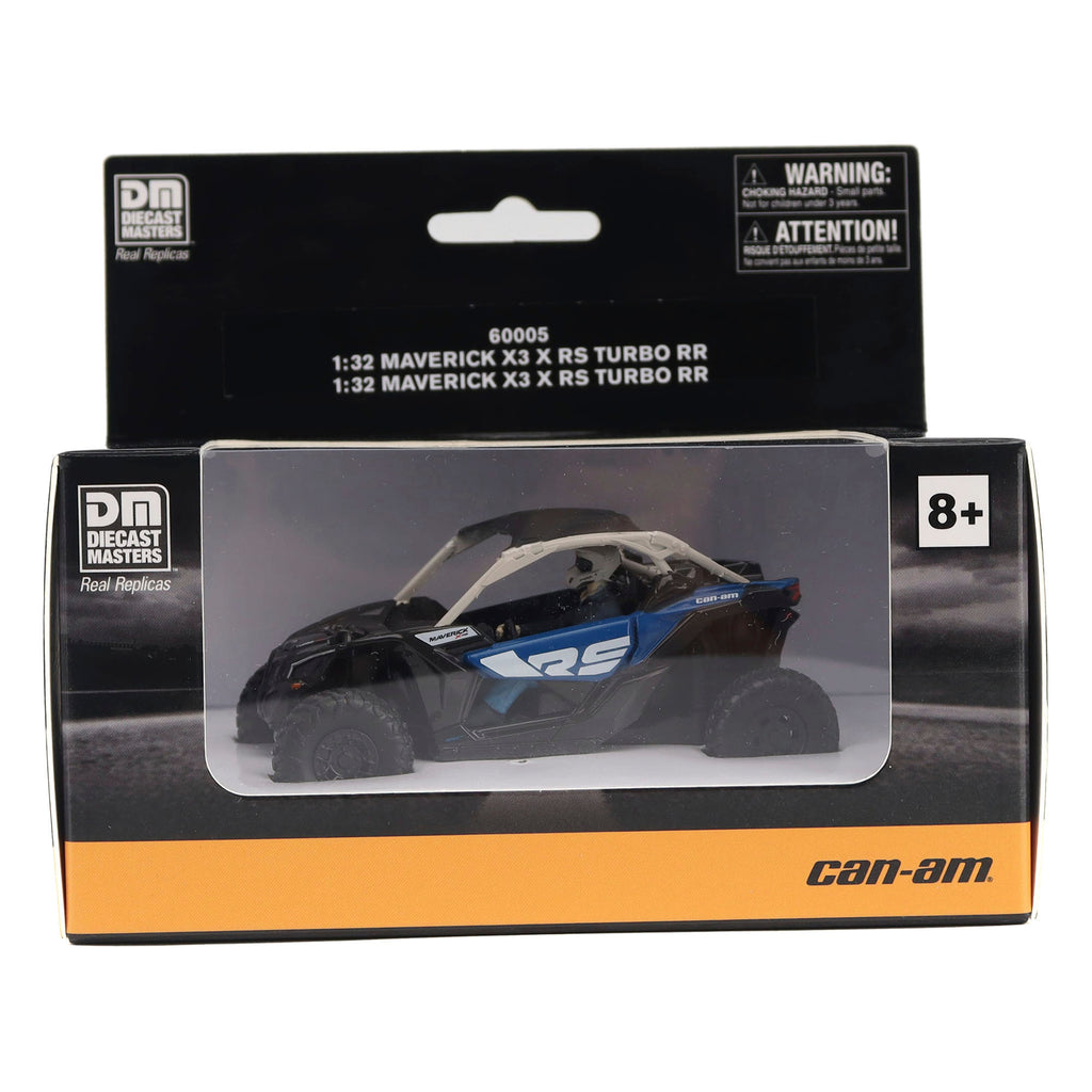 Can-Am Maverick X3 X rs Turbo RR - Intense Blue Carbon Black & Chalk Grey Diecast 1:32 Scale Model - Diecast Masters 60005