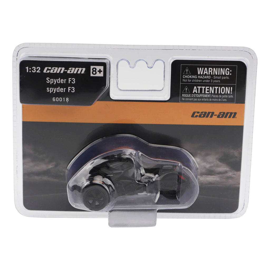Can-Am Spyder F3 Steel Black Metallic Diecast 1:32 Scale Model - Diecast Masters 60018