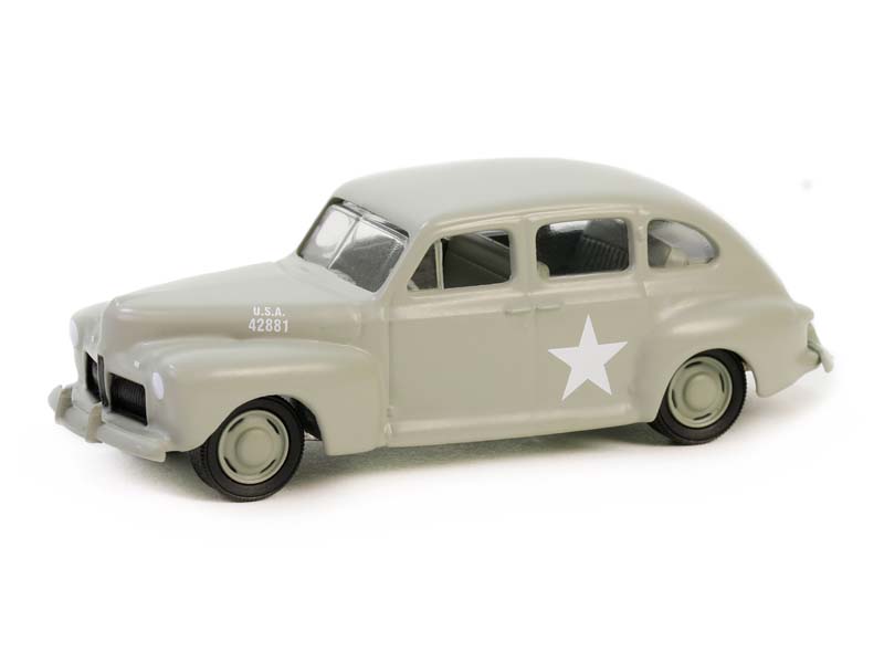PRE-ORDER 1942 Ford Fordor Deluxe Army Staff Car (Battalion 64 Series 4) Diecast 1:64 Scale Model - Greenlight 61040A