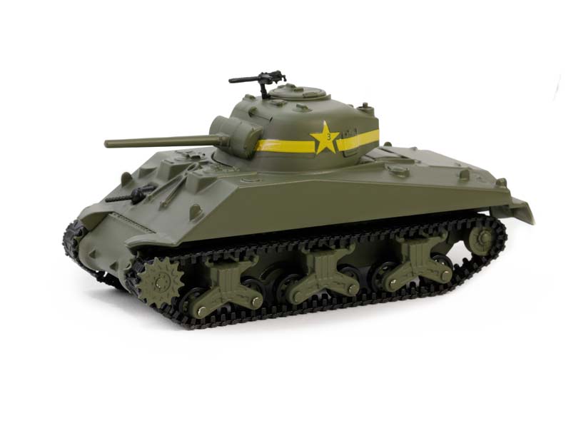 PRE-ORDER 1943 M4 Sherman Tank US Army World War II - 13th Armored Regiment (Battalion 64 Series 4) Diecast 1:64 Scale Model - Greenlight 61040C