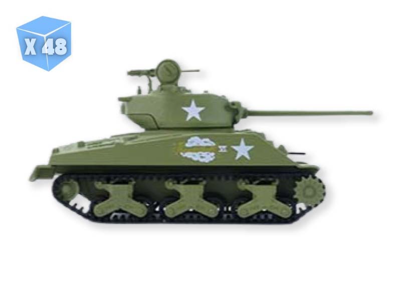 PRE-ORDER - 48 PACK 1944 U.S Sherman M4A3 Tank - Thunderbolt VI - U.S. Army WWII (Battalion 64 Series 6) Diecast 1:64 Scale Model - Greenlight 61060B