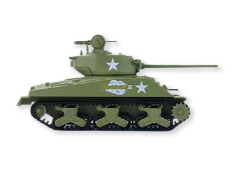 PRE-ORDER - 6 PACK 1944 U.S Sherman M4A3 Tank - Thunderbolt VI - U.S. Army WWII (Battalion 64 Series 6) Diecast 1:64 Scale Model - Greenlight 61060B