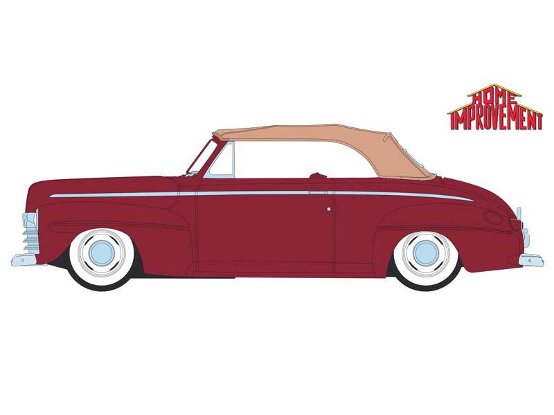CHASE 1946 Ford Super De Luxe Convertible - Home Improvement 1991-99 TV Series (Hollywood Series 40) Diecast 1:64 Scale Model - Greenlight 62010C