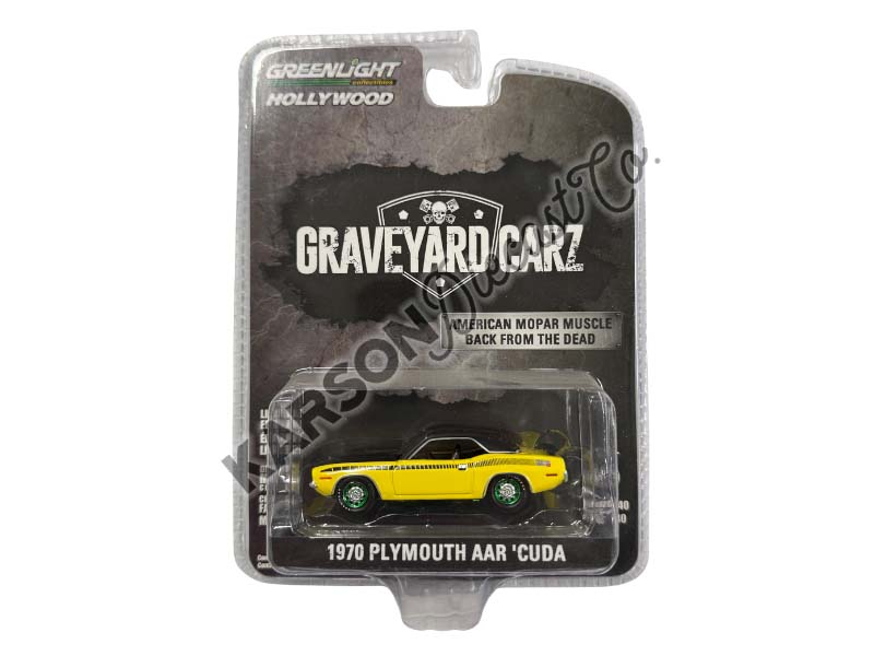 CHASE 1970 Plymouth AAR 'Cuda - Graveyard Carz 2012-Current TV Series (Hollywood Series 40) Diecast 1:64 Scale Model - Greenlight 62010D
