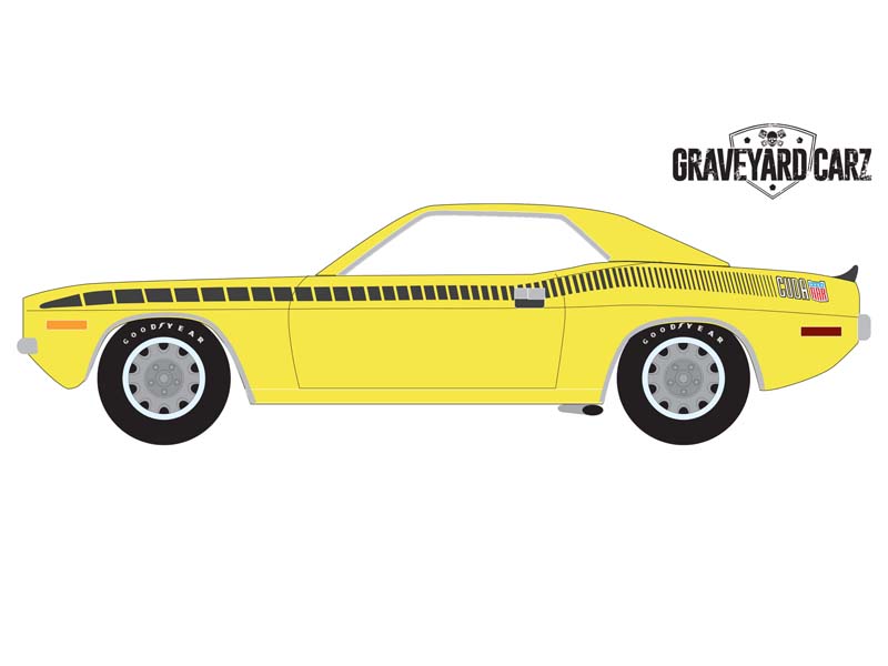 CHASE 1970 Plymouth AAR 'Cuda - Graveyard Carz 2012-Current TV Series (Hollywood Series 40) Diecast 1:64 Scale Model - Greenlight 62010D