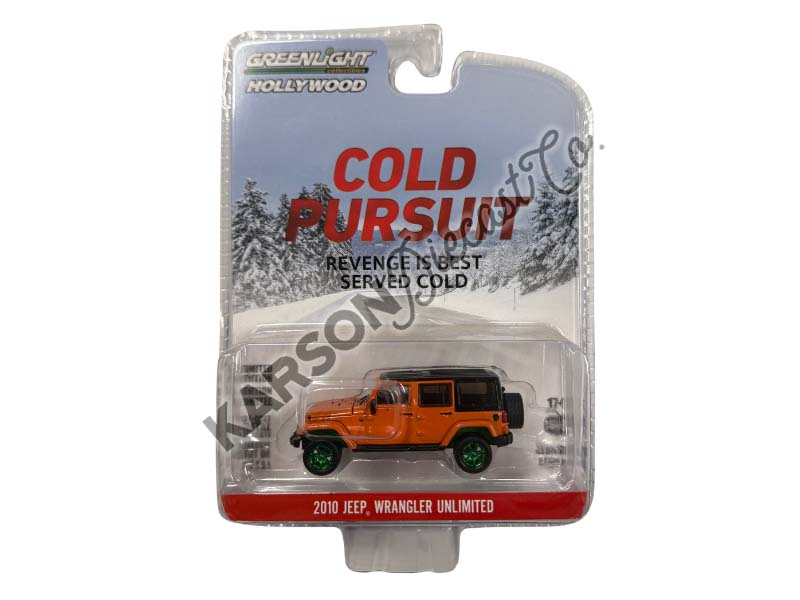 CHASE 2010 Jeep Wrangler Unlimited - Cold Pursuit 2019 (Hollywood Series 40) Diecast 1:64 Scale Model - Greenlight 62010E