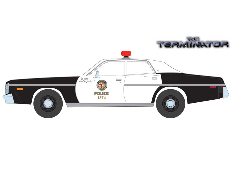 1977 Plymouth Fury Metropolitan Police - The Terminator (Hollywood Series 41) Diecast 1:64 Scale Model - Greenlight 62020A
