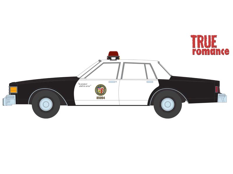 PRE-ORDER 1986 Chevrolet Caprice Los Angeles Police Department  - True Romance (Hollywood Series 41) Diecast 1:64 Scale Model - Greenlight 62020C