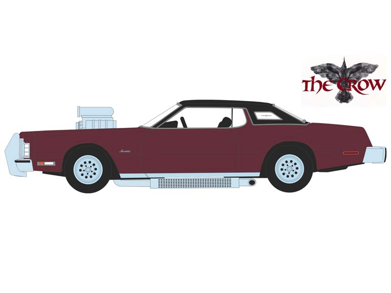 1973 Ford Thunderbird w/ Supercharger - The Crow (Hollywood Series 41) Diecast 1:64 Scale Model - Greenlight 62020D