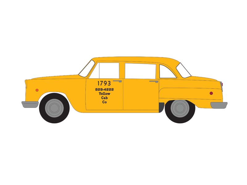 PRE-ORDER 1980 Checker Taxicab Yellow Cab #1793 - Ferris Bueller's Day Off (Hollywood Series 42) Diecast 1:64 Scale Model - Greenlight 62030C