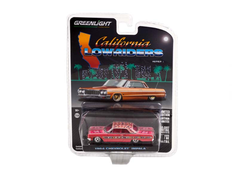 CHASE 1964 Chevrolet Impala Lowrider - Gypsy Rose (California Lowriders Series 1) Diecast 1:64 Scale Model Cars - Greenlight 63010A