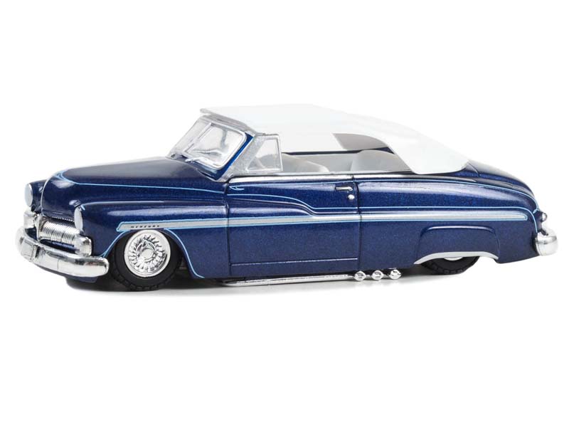 PRE-ORDER 1950 Mercury Eight Chopped Top Convertible - Dark Blue Metallic (California Lowriders) Series 4 Diecast 1:64 Scale Model - Greenlight 63050B