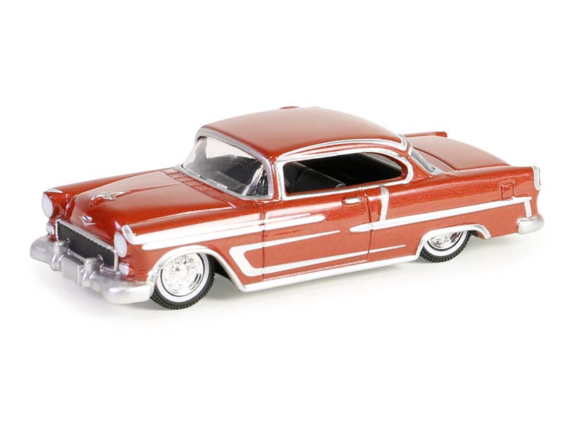 1955 Chevrolet Bel Air – Red and Silver (California Lowriders Series 5) Diecast 1:64 Scale Model - Greenlight 63060B