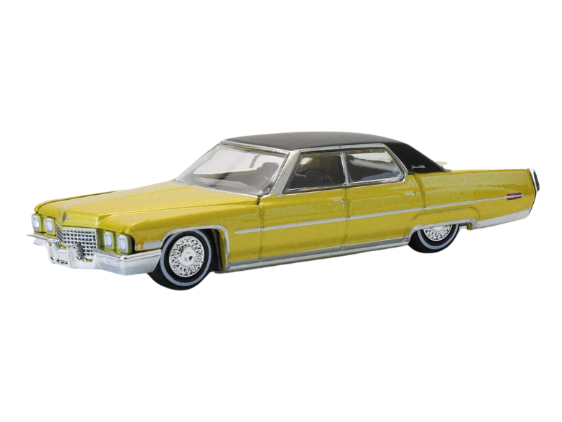 1971 Cadillac Sedan Deville Lowrider – Gold Metallic (California Lowriders Series 7) Diecast 1:64 Scale Model - Greenlight 63080C