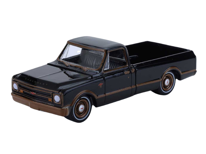 PRE-ORDER 1972 Chevy C10 Lowrider - Black & Bronze (California Lowriders Series 7) Diecast 1:64 Scale Model - Greenlight 63080D