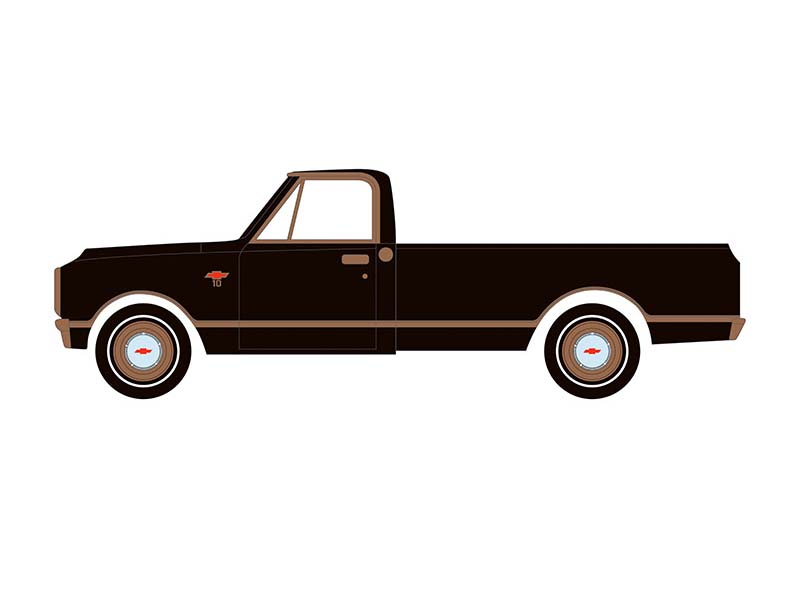 PRE-ORDER 1972 Chevy C10 Lowrider - Black & Bronze (California Lowriders Series 7) Diecast 1:64 Scale Model - Greenlight 63080D