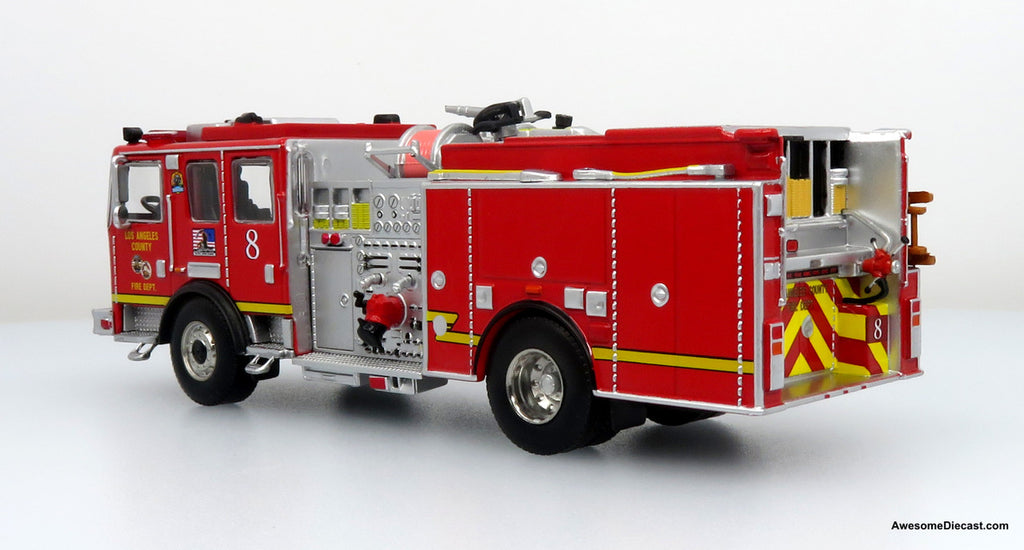 KME Predator Fire Engine: LACFD - Engine 8 Diecast 1:64 Scale Model - Iconic Replicas 64-0455