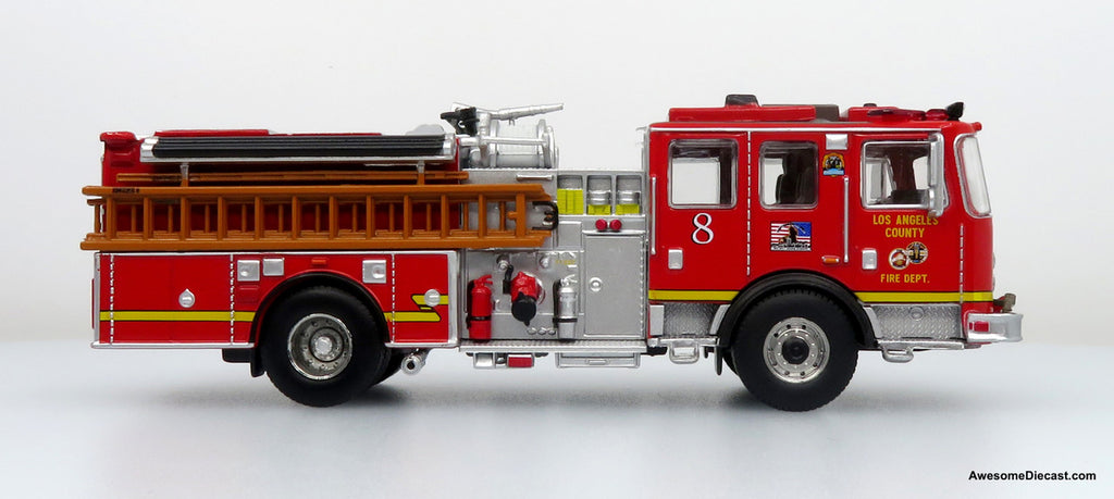 KME Predator Fire Engine: LACFD - Engine 8 Diecast 1:64 Scale Model - Iconic Replicas 64-0455