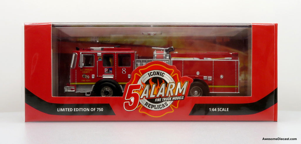 KME Predator Fire Engine: LACFD - Engine 8 Diecast 1:64 Scale Model - Iconic Replicas 64-0455