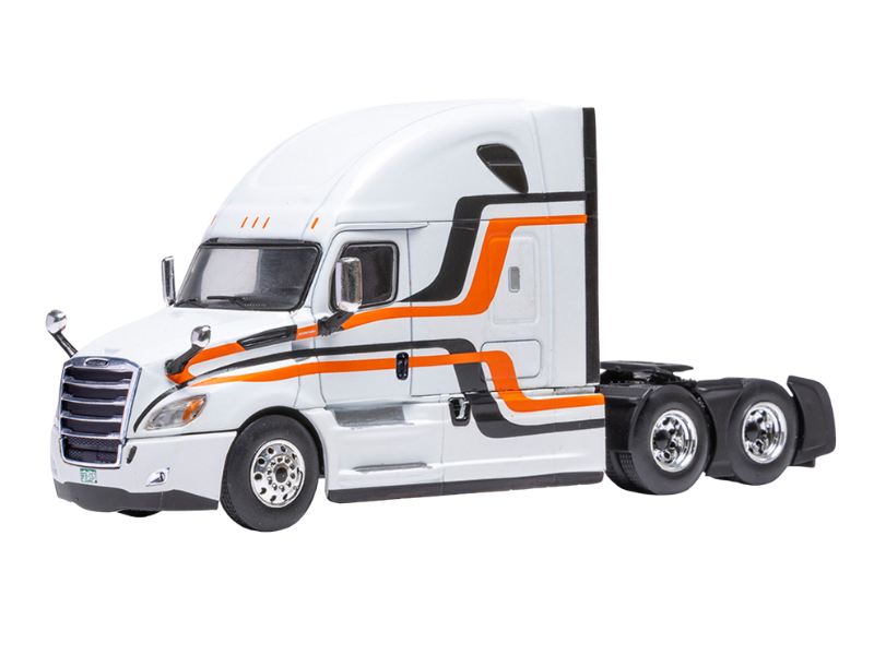 PRE-ORDER 2018 Freightliner Cascadia - White w/ Stripes Diecast 1:64 Scale Model - IXO 64TR013A