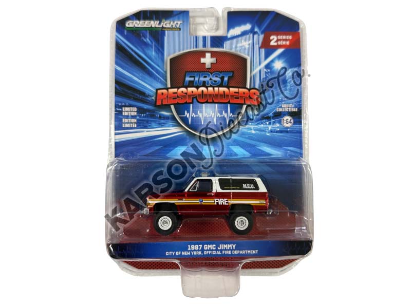 CHROME CHASE 1987 GMC Jimmy – FDNY Medical Equipment Unit (First Responders Series 2) Diecast 1:64 Scale Model - Greenlight 67060A