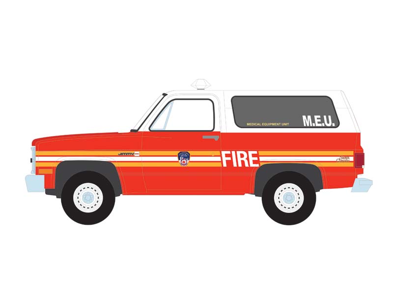 PRE-ORDER 1987 GMC Jimmy – FDNY Medical Equipment Unit (First Responders Series 2) Diecast 1:64 Scale Model - Greenlight 67060A