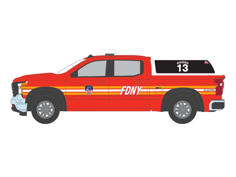 PRE-ORDER 2023 Chevrolet Silverado - FDNY (Fire & Rescue Series 5) Diecast 1:64 Scale Model - Greenlight 67070E