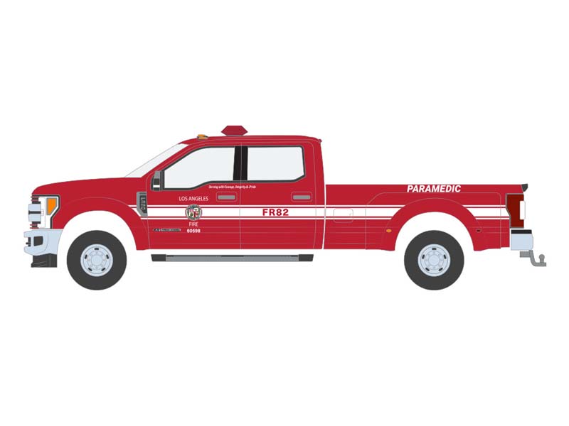 PRE-ORDER 2018 Ford F-350 - Los Angeles Fire Department (Fire & Rescue Series 5) Diecast 1:64 Scale Model - Greenlight 67070F